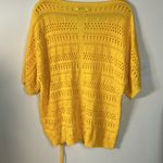 Simply Noelle  Yellow Short Sleeve‎ Crochet Style Sweater Size Large Photo 2