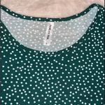 Tickled Teal  green polka dot top, size Large Photo 2