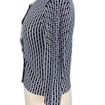 Loft Pima Cotton Square Print Knit Cardigan Photo 10