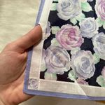 Black blue and lavender rose print bandana 0839 Photo 1
