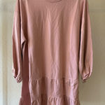 Mud Pie boutique Women’s dusty pink tiered tunic shirt dress large Photo 0