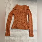 American Eagle  coral crochet collared angora sweater Photo 1