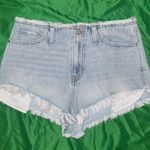 Sincerely Jules Blue Jean Shorts Distressed Frayed Hem size 26 Photo 0
