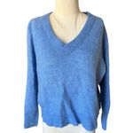 Madewell  alpaca blend blue vneck sweater Medium Photo 1