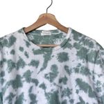 MOTHER Denim M The Slouch Cutoff Tie Dye Green Tee Shirt raw hem Size M Photo 7