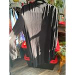 DKNY  Rib Knit Long Open Black Cardigan Duster XL Oversized Minimalist Cozy Sleek Photo 6