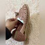 Macarena Collection Women's Mexican Huarache Sandals PomPons Pink Leather Size 6 Photo 10