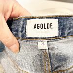 AGOLDE Fran High Rise Straight Leg Button Fly Jeans Reign Blue 26 Photo 1