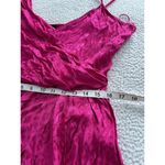 Topshop  Womens Hot Pink Jacquard One Long Sleeve Faux Wrap Mini Dress Size 10 Photo 12