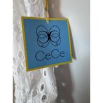 CeCe  Eyelet Midi A-Line Skirt Elastic Waist Lined Ivory White Women’s Plus 22W Photo 6