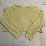 Romwe Light Green thermal crop top Photo 1