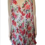 Forever 21 Y2K Sheer Romantic Cottagecore Ethereal Floral Accordion Pleat Dress Photo 1