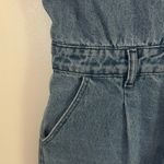 BLANK NYC Women's Denim Straight Leg Snap Front Jean Romper Jumpsuit L Large New Photo 5