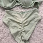 H&M Sage Green Ribbed Two Piece Bikini Photo 3