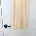 FORE Ribbed Knit Strapless Midi Dress Slit Size Small Cream Twist Front Evening Photo 2