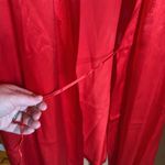 Soma NWT SENSUOUS 100% Silk Short Robe With Lace Red Size Large / XL Photo 9