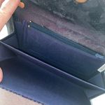 Metallic purse/clutch bag shoulder strap can be hidden magnetic closure Blue Photo 1