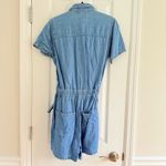 Madewell  Denim Romper Coverall Medium Wash Belted Zipper size Medium Photo 5