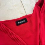 fab'rik  Red Silky Polyester Romper Sz Small Photo 1