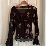 The Limited 100% Silk  Brown Y2K Blouse Photo 2