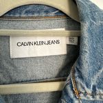 Calvin Klein Jeans Calvin Klein Denim Trucker Jacket Lyon Blue‎ Logo Size Small Photo 3
