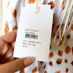 Significant Other Dress Lola Dot Ruched Open Tie Back Mini Caramel Petal 4 NWT White Photo 7