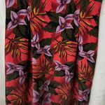 Valerie Stevens  Red and Purple Floral Midi Dress Photo 1