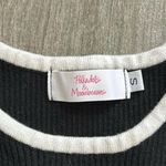 Polka dots and moonbeams contrast trim ribbed tank top Black Photo 1