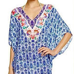 Nanette Lepore New.  blue and pink caftan cover-up. Photo 0