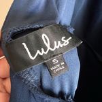Lulus Navy Halter Gown Size S Photo 7