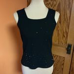 Vtg Y2K Liz Claiborne sequined sparkly tank top sweater Black Photo 8