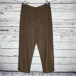 Susan Graver  Style NWT Size XL Brown Lustra Knit Pull On Ankle Pants Photo 2