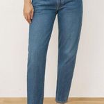 American Eagle  Women's Medium Wash Blue High Rise Relaxed Mom Jean 6 short Photo 0