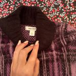 Nine West  Cozy purple and black wool sweater #purple #plaid #winter #sweaterweather #winterwarmth Photo 1