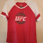 UFC Women's Raglan Sleeve Shirt Size medium Red Ultimate Fighting Championship Photo 0