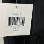 Ellen Tracy  Black split Neck tiered sheer flared ruffled dress Photo 7