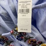 American Eagle  Outfitters NWT Blue Floral Embroidered Off The Shoulder Top Photo 8