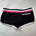 Arizona Jeans Arizona Y2K Micro Mini Swim Shorts. Size: Small. Black, pink, and white. Photo 5