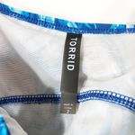 Torrid 2X Paisley Print Flounce Bikini Top Blue White Swing Swim Top Stretch 891 Photo 5