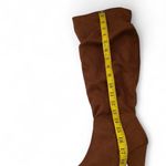 Express brown faux suede knee high boho slouchy ruched heeled cone heels boots Size 8 zipper closure #festival #stagecoach #hippie RN #55285 ID #13388 Like new, excellent condition Photo 4