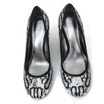 Coach  "Dassi" Black Wedge Slip On with Overall Embellished Silver/Black Pumps Photo 1