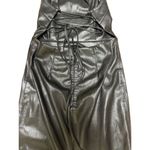 Good American  Vacay Lace-up Faux Leather Sheath Dress Black Women’s Size 2 Photo 4