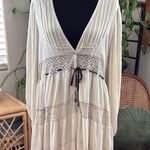 Free People  Cozy Nights Cream Crochet Lace Babydoll Mini Dress Photo 1
