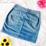 Juicy Couture 🆕 Light Blue Denim Skirt Photo 2