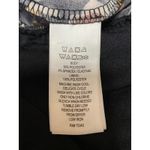 Nicole Miller  Black Floral V Neck Short Sleeve Wide Leg Romper Jumpsuit Size M Photo 3