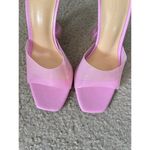 Tony Bianco NWOB  Australia pink pvc square peep toe vinyl mule heels size 5.5 Photo 2