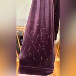Liz Claiborne Elizabeth By  Plum Suede Glitter StarsCardigan  Long Sleeves Sz L Photo 3