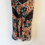 Free People Intimately Black Lace Mini Slip Dress Pink Floral Print Small Photo 2