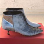 Valentino Garavani NEW Valentino women’s Twist-heel low fur silver ankle boots IT 35.5 US 5.5 Photo 5