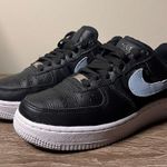 Nike  Air Force 1 FM Customized Black Light Blue and White Sneakers Very Clean Photo 0